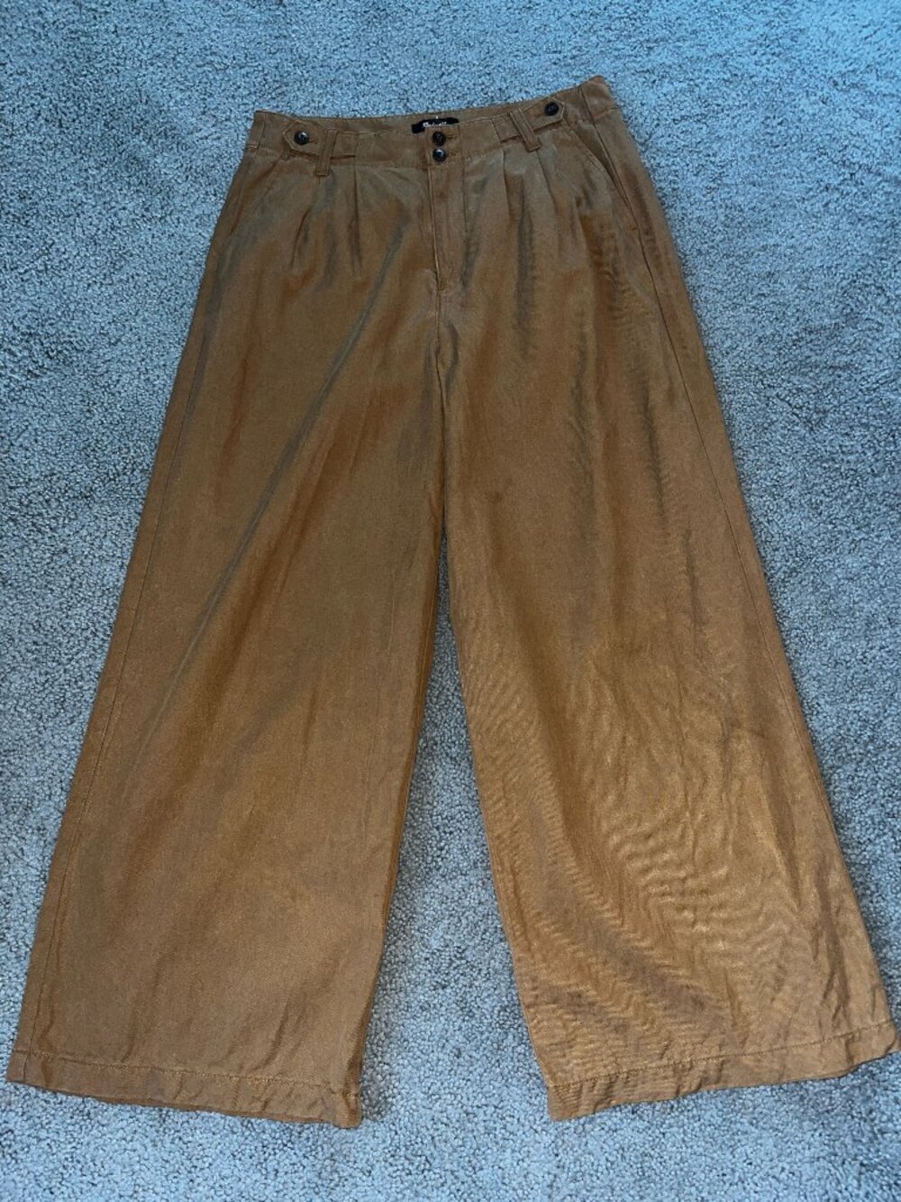 MADEWELL THE HARLOW WIDE LEG DRAPEY TWILL PLEATED HIGH RISE TROUSER PANTS - 10P